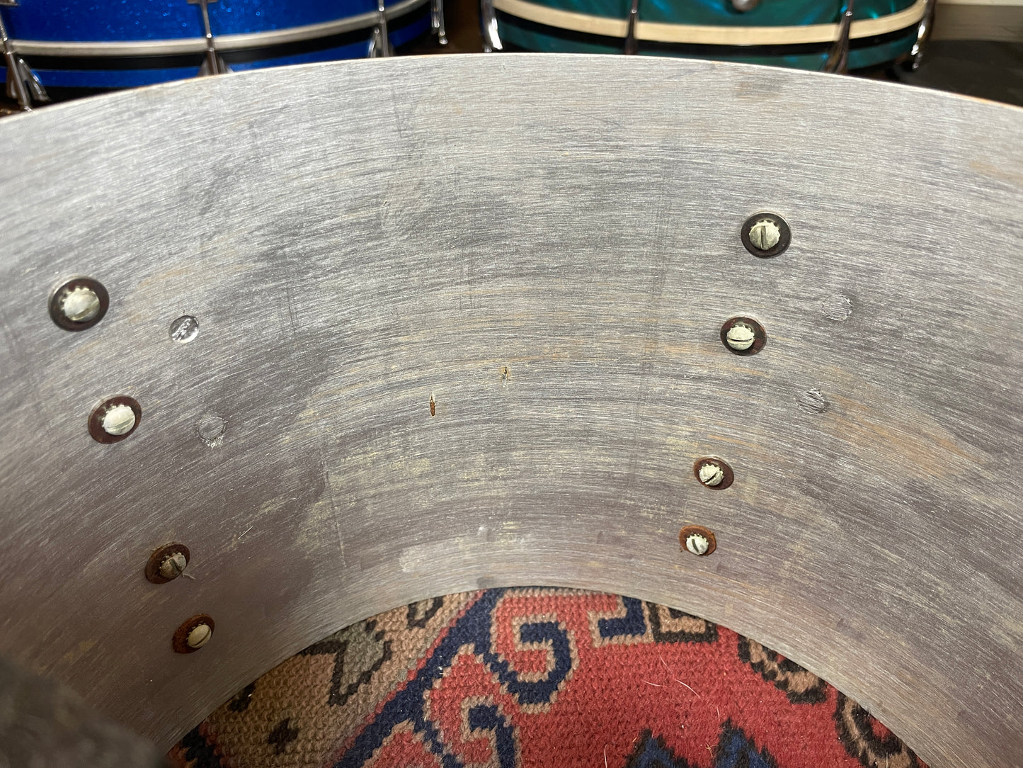 1960s Gretsch 8x12 No. 4415 Tom Drum Anniversary Sparkle Round Badge