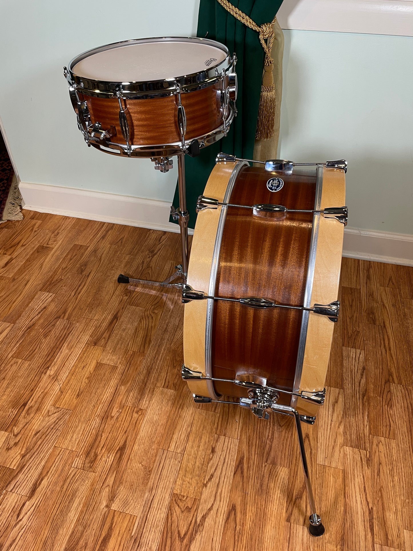 Chicago Drum 8x22 Bass Drum & 5.5x14 Snare Drum Mahogany/Poplar Tung Oil Finish
