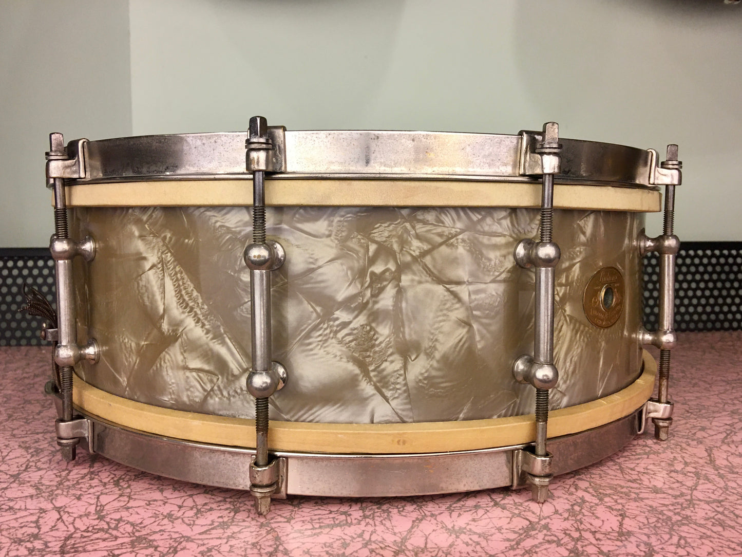 1935 Ludwig Standard 5x14 Lavender Pearl Snare Drum