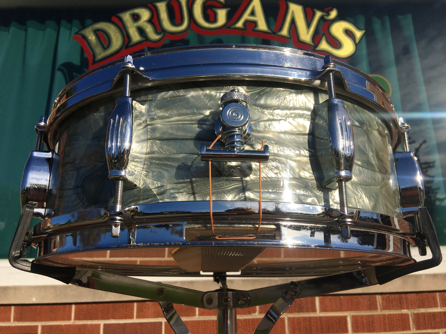 1960s Camco Oaklawn 5x14 Tuxedo Snare Drum Sky Blue Pearl