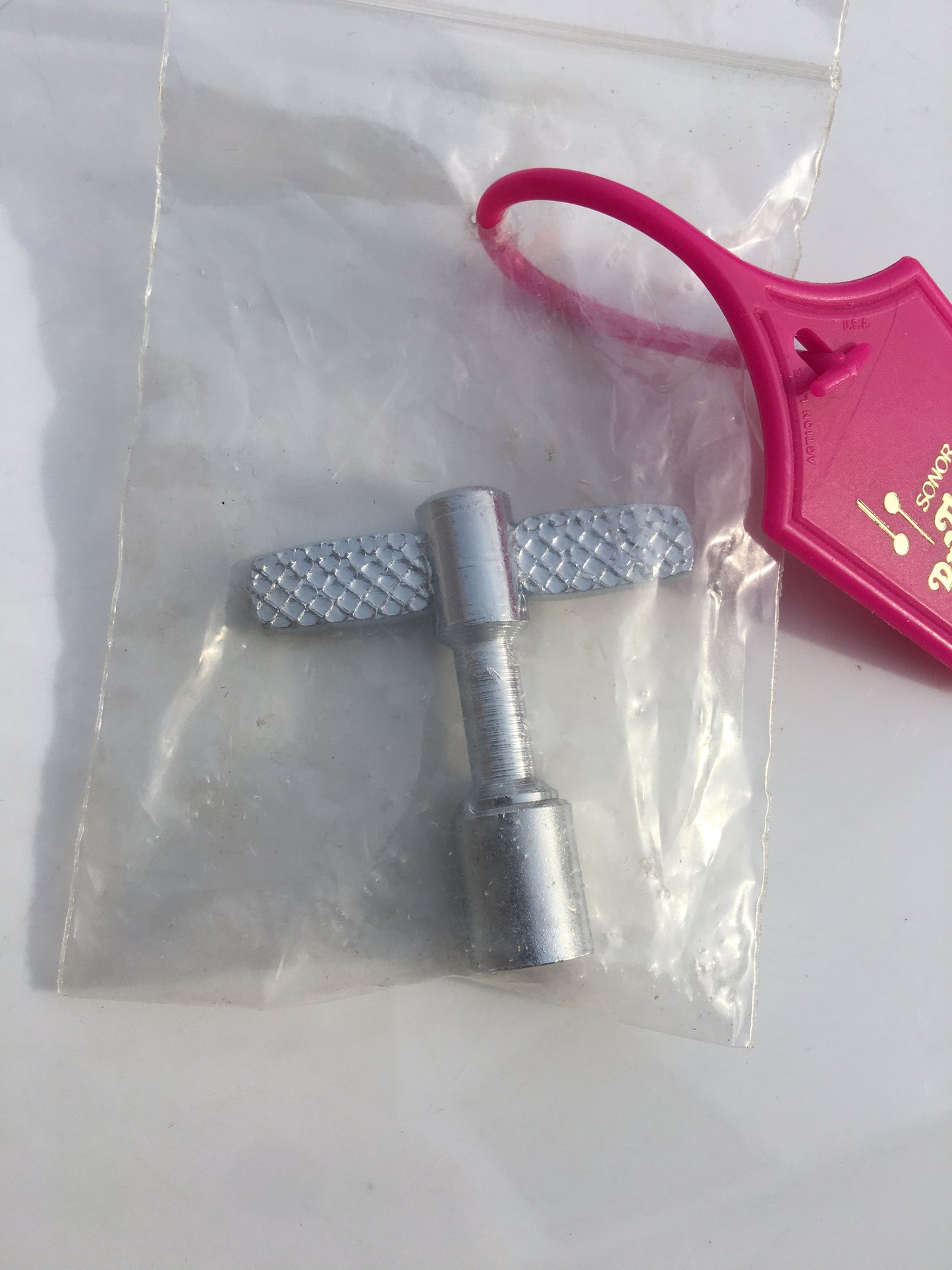 NOS Sonor Slotted Drum Key w/ Original Bag & Tag