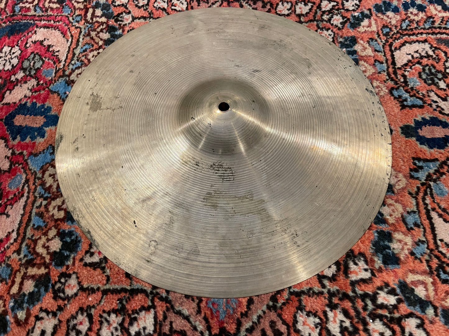 14" Zildjian A 1940s-50s Trans Stamp Hi-Hat Single Cymbal 667g #735 *Video Demo*