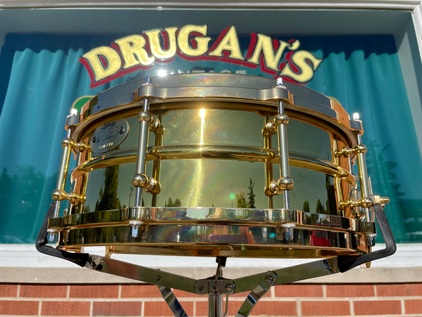 2000 Ludwig 5x14 Limited Edition Brass Millennium Snare Drum #36 of 100