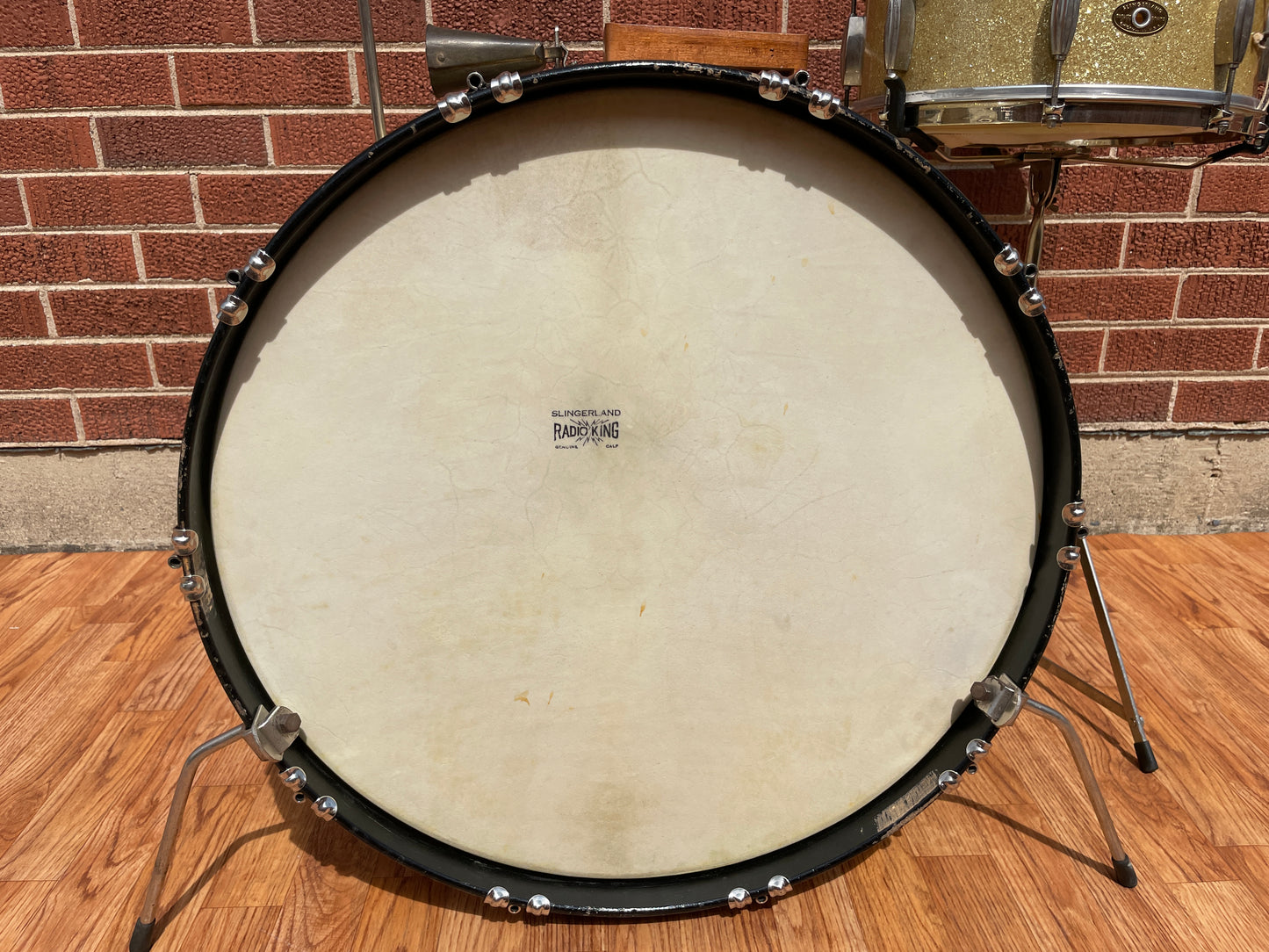1950s Slingerland Ensemble 3-N Radio King Jam Session Outfit 2pc. Silver Sparkle Drum Set