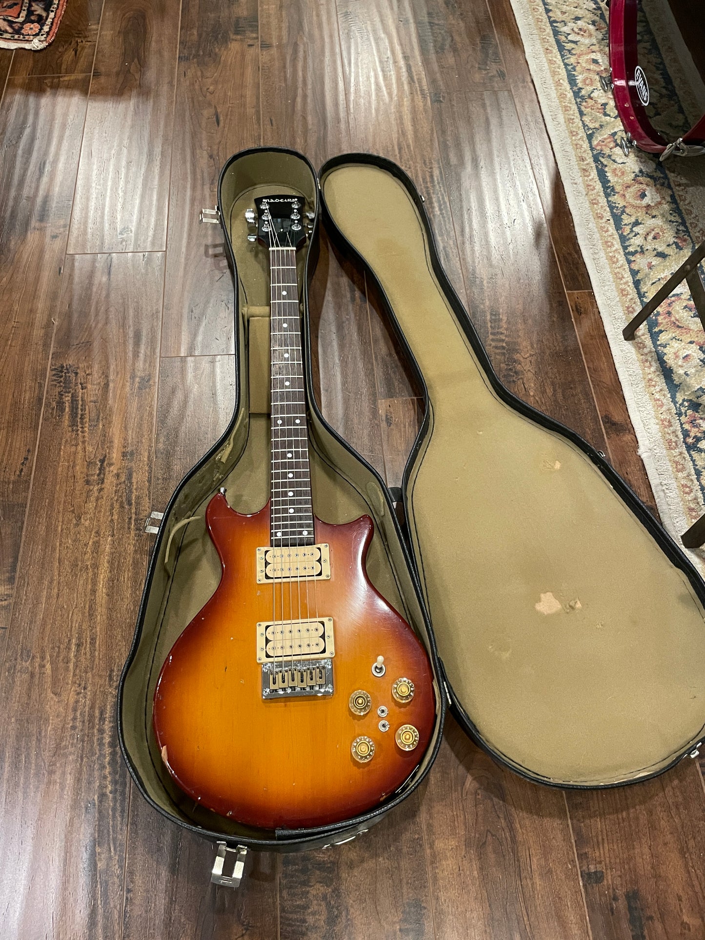 Vintage Madeira by Guild EG-250 Les Paul Double Cut Sunburst MIJ Electric Guitar