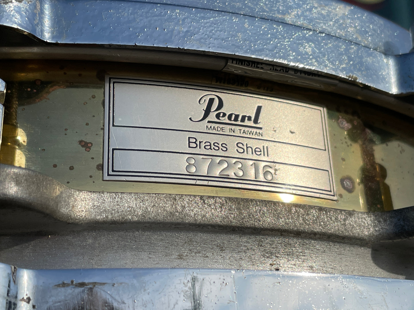Pearl 3.5x14 Free Floating Brass Shell Piccolo Snare Drum 1st Gen
