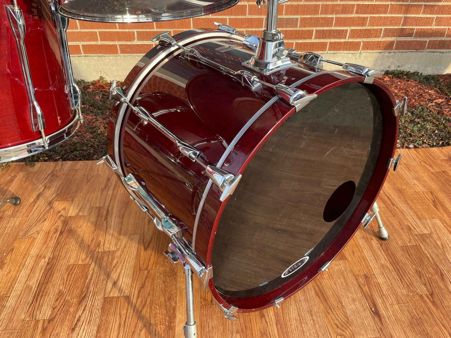 Vintage 1980s Yamaha Recording Custom Drum Set MIJ Red Cherry Wood CLEAN!