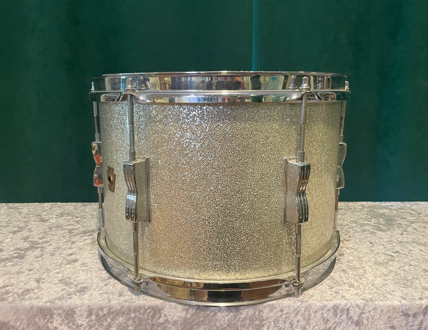 1964 Ludwig 8x12 Club Date Tom Drum Silver Sparkle COB