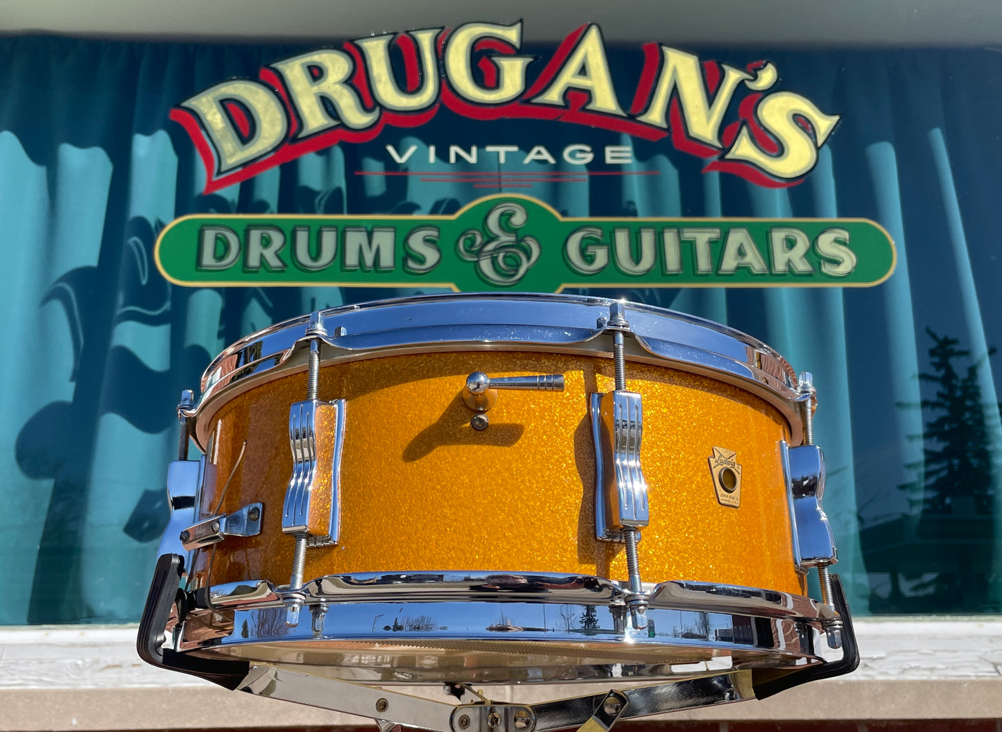 1965 Ludwig 5x14 Jazz Festival Snare Drum Gold Sparkle COB