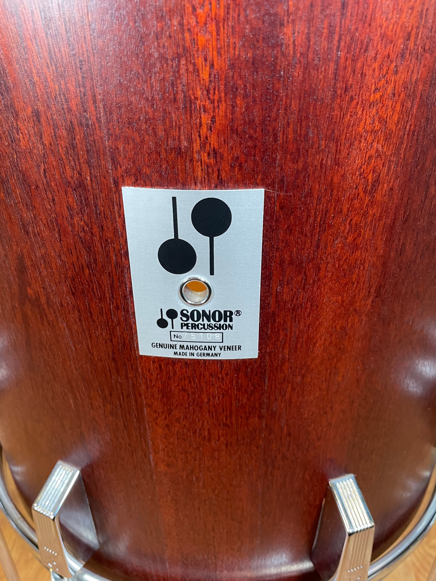 Vintage Sonor Phonic Plus 15x17 Tom Drum Red Mahogany