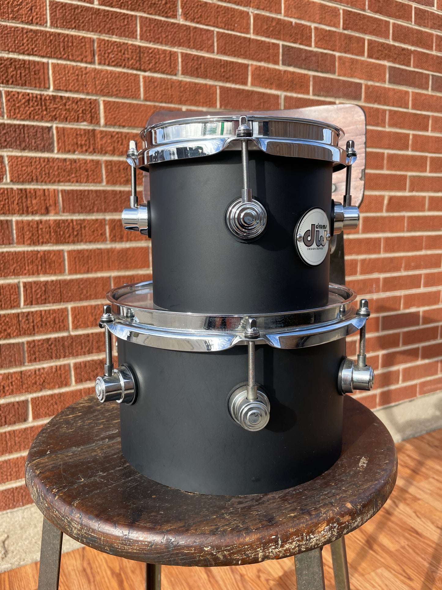 DW Design Series 5x6 / 5x8 Concert Toms Black Satin Lacquer DDCT01BLCR Drum Workshop