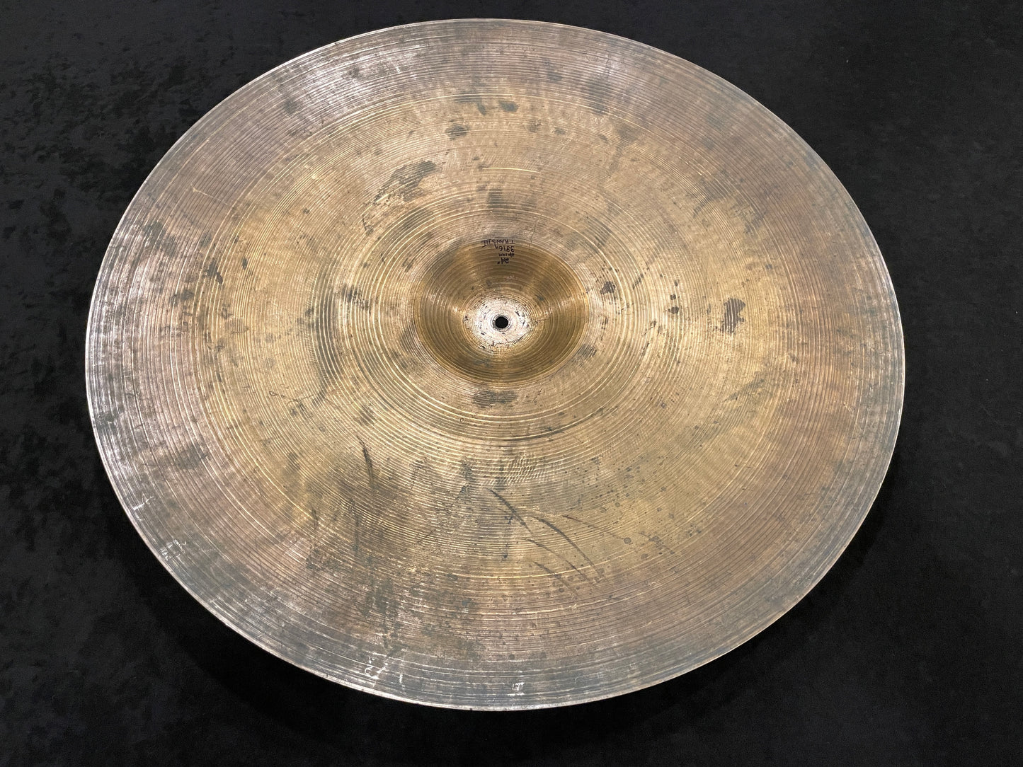 24" Zildjian A 1940s-50s Trans Stamp Ride Cymbal 3316g #199 *Video Demo*