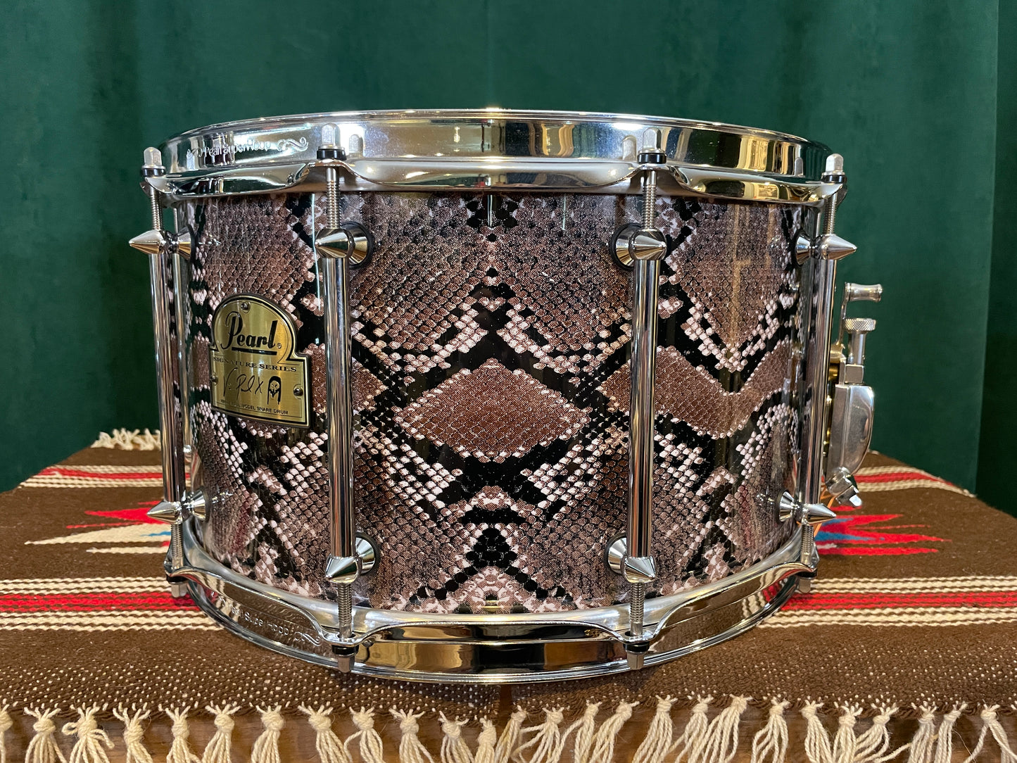 Pearl Vinnie Paul Signature Model 8x14 VP1480 Snare Drum Snakeskin