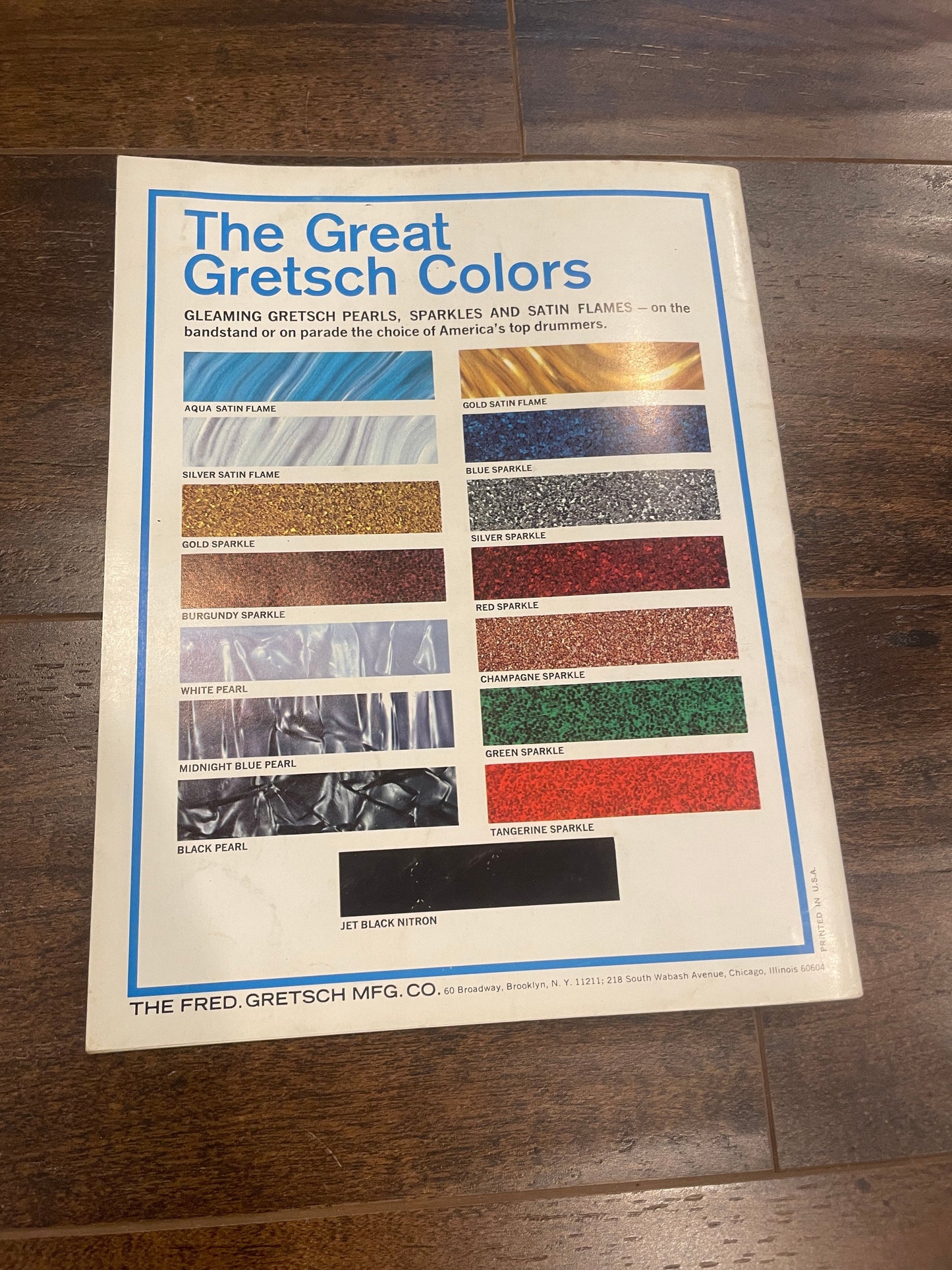 1966 Vintage Gretsch Drum Catalog No. 43