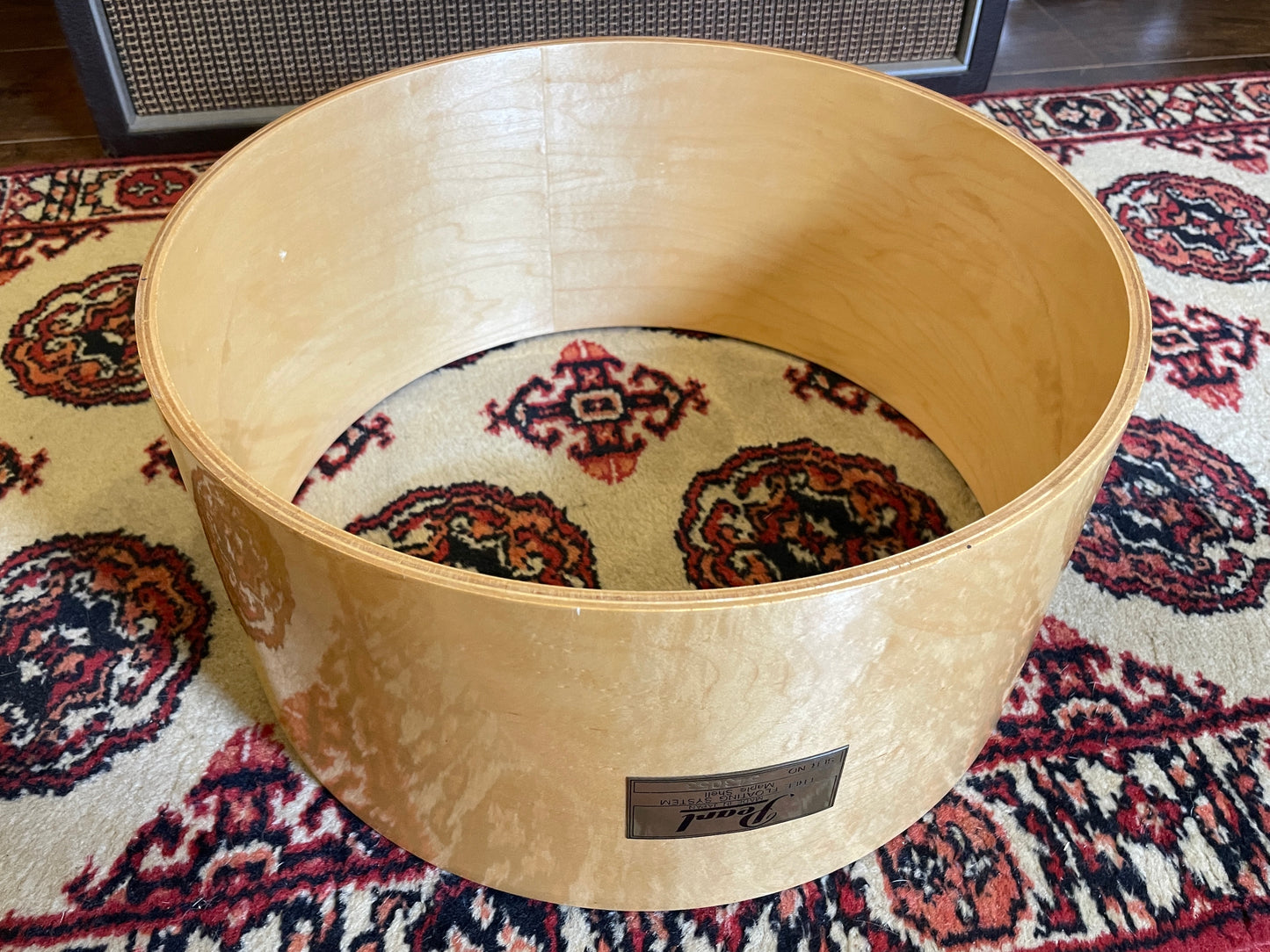 Vintage Pearl 8x14 Free Floating System Snare Drum Maple Natural Japan MIJ