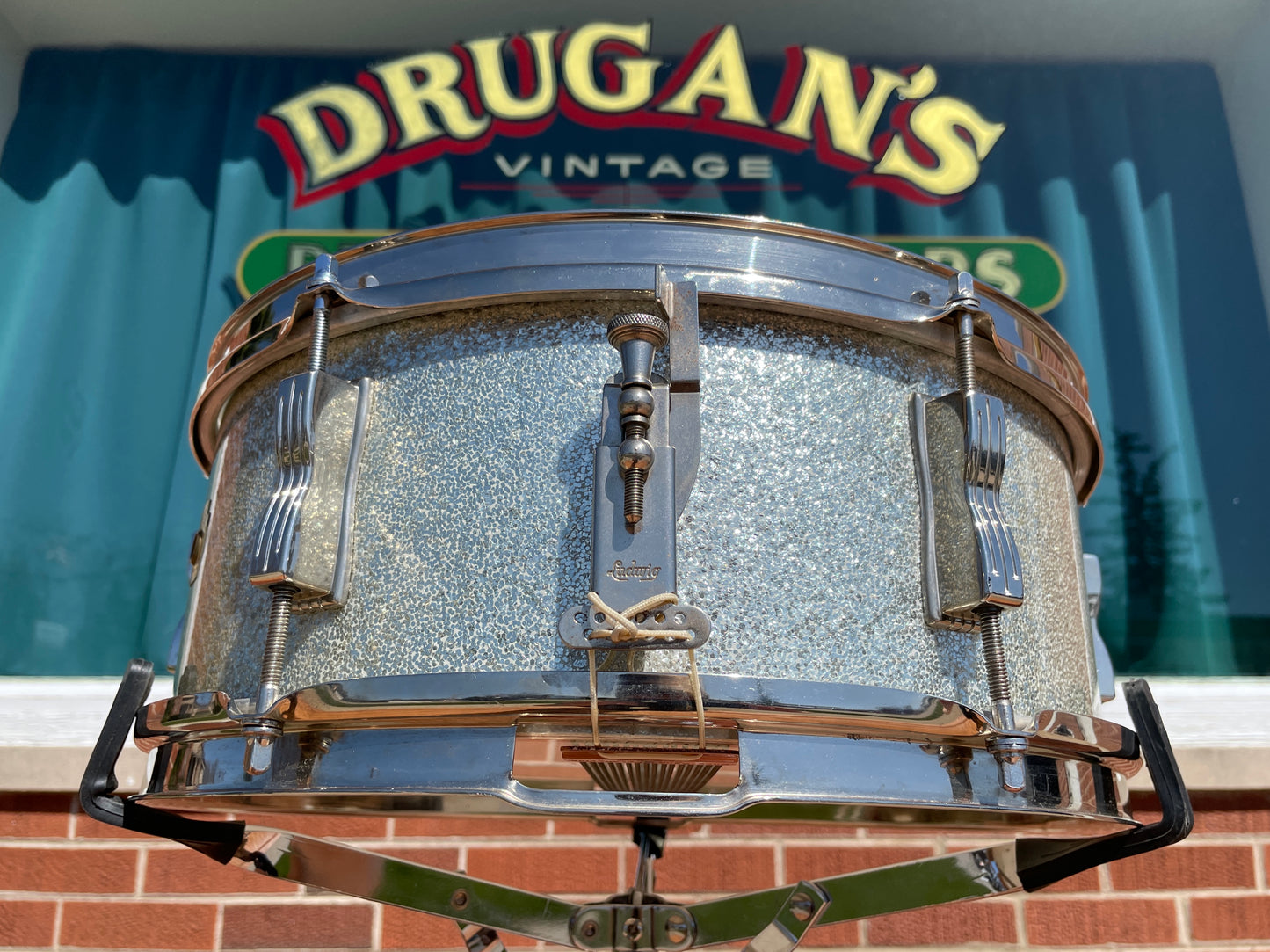 1963 Ludwig 5x14 Pioneer Snare Drum Silver Sparkle