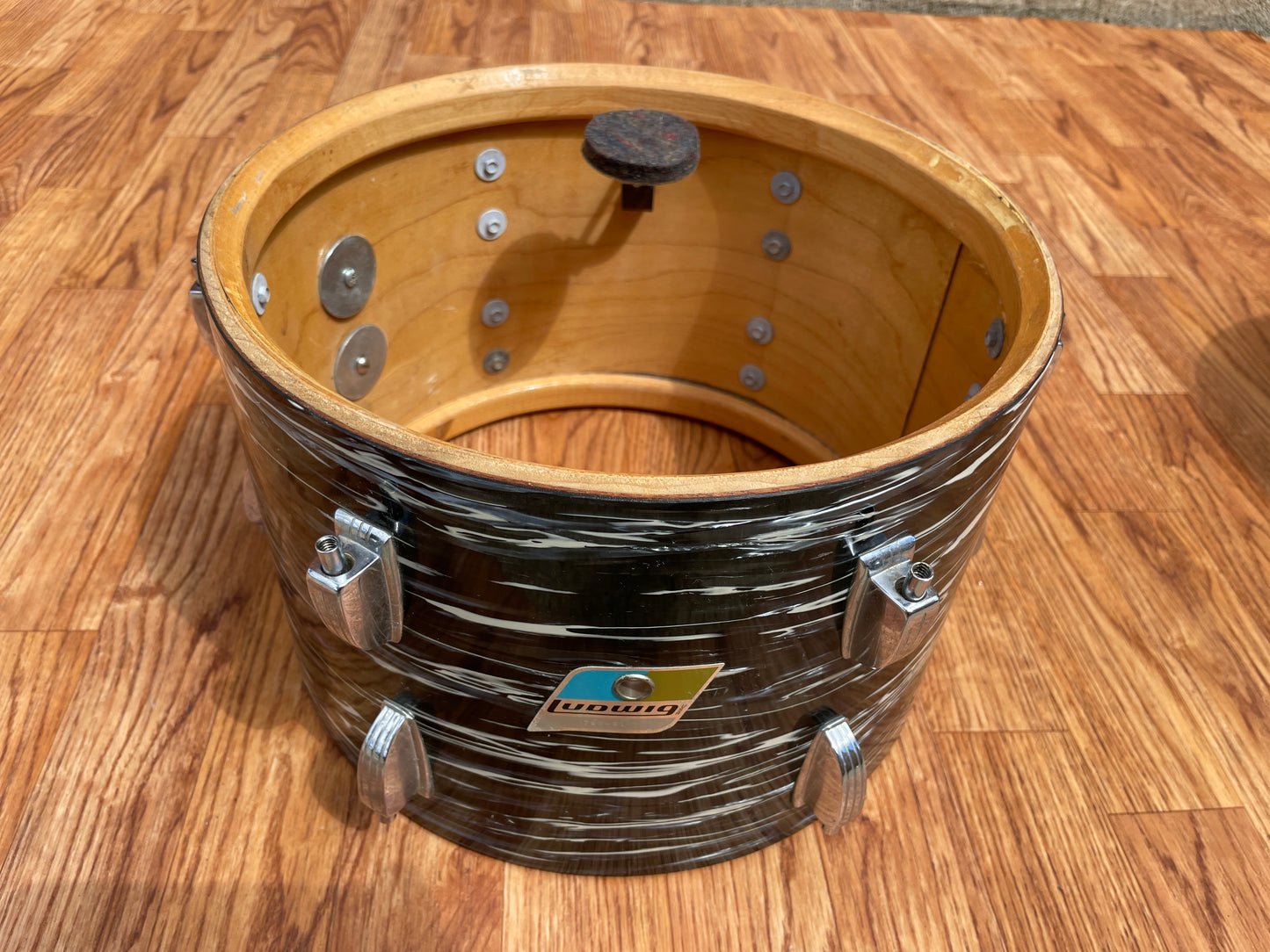 12" Ludwig Oyster Black Pearl 70's 3ply