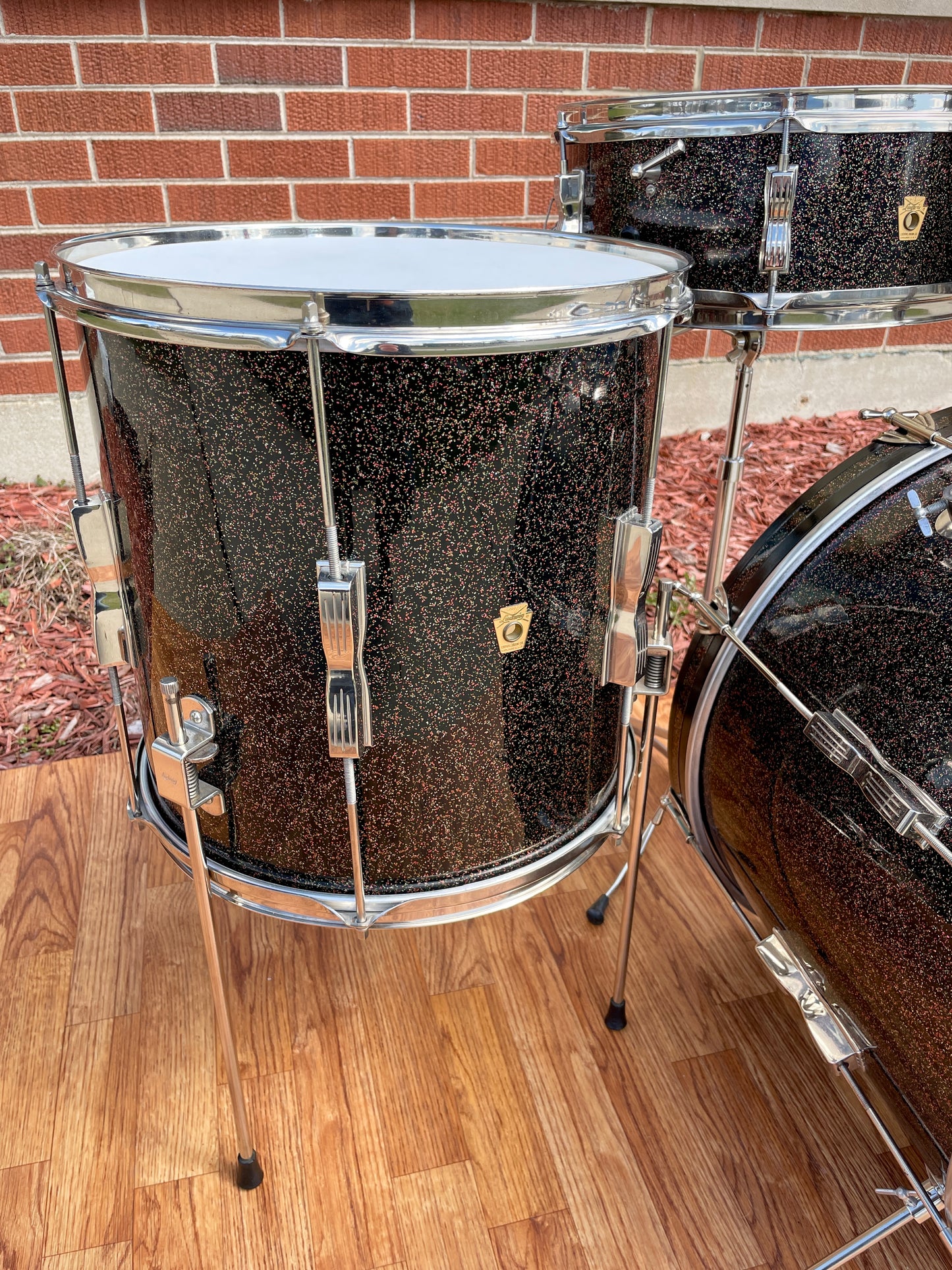 1964 Ludwig Club Date Drum Set Black Galaxy 20/12/14/5x14