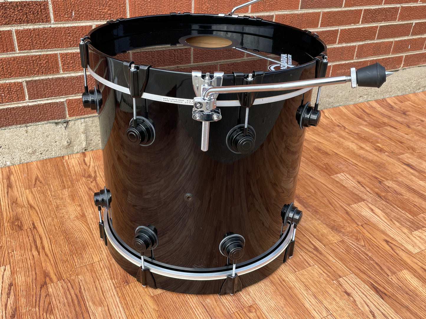 2004 DW 16x18 Virgin Bass Drum Black Lacquer Drum Workshop Collector's Series