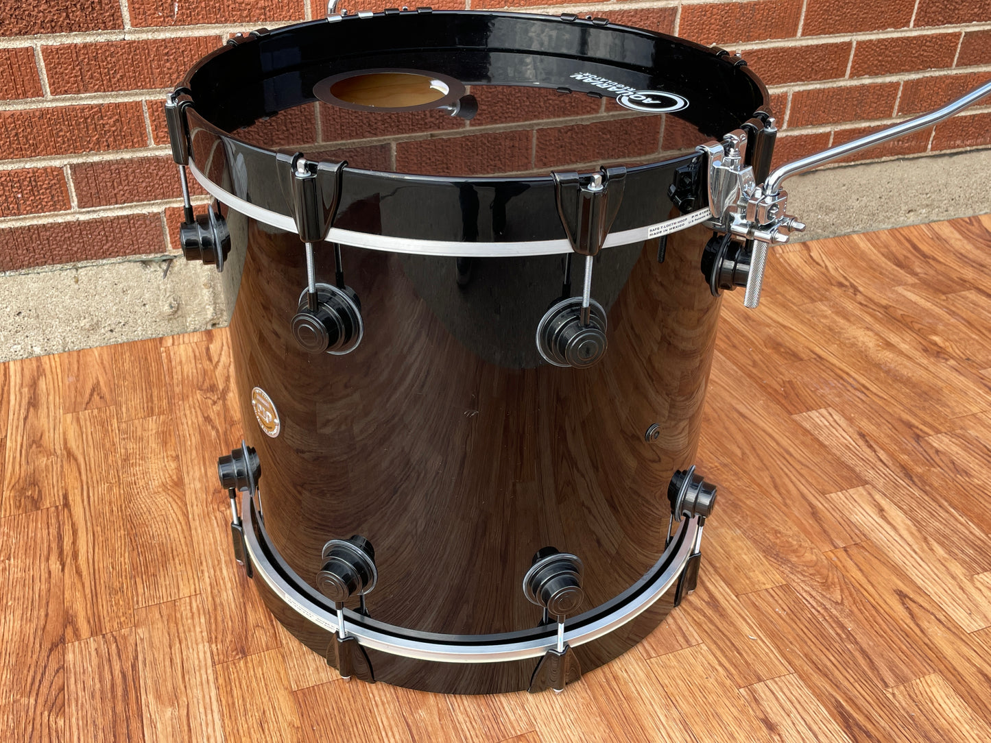 2004 DW 16x18 Virgin Bass Drum Black Lacquer Drum Workshop Collector's Series
