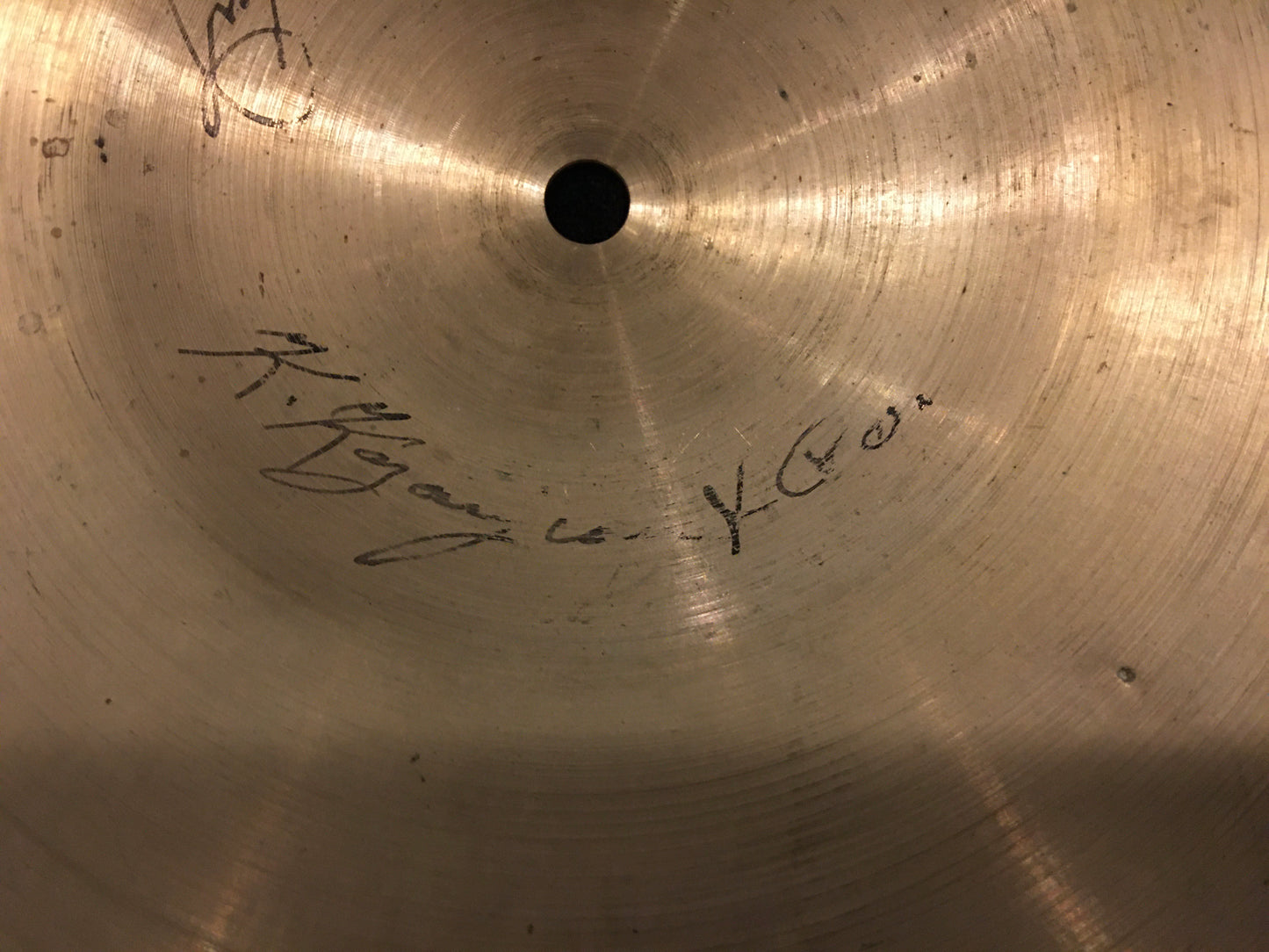Extremely Rare 14" K. Kazanjian & Co Wurlitzer 1919-1920s Small Ride Cymbal 1342g #372