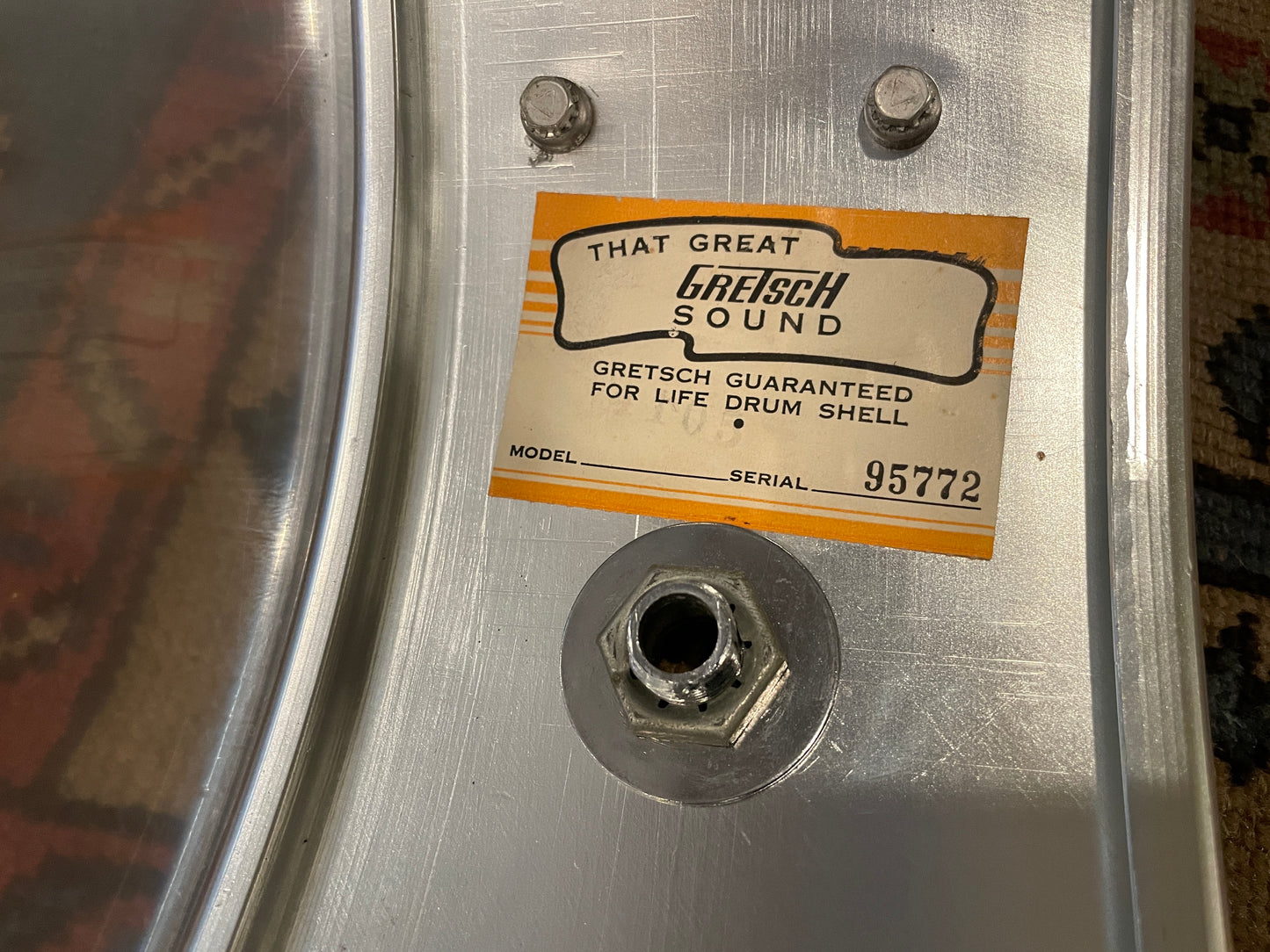 1960s Gretsch 5x14 Model 4105 Snare Drum Aluminum 6-Lug