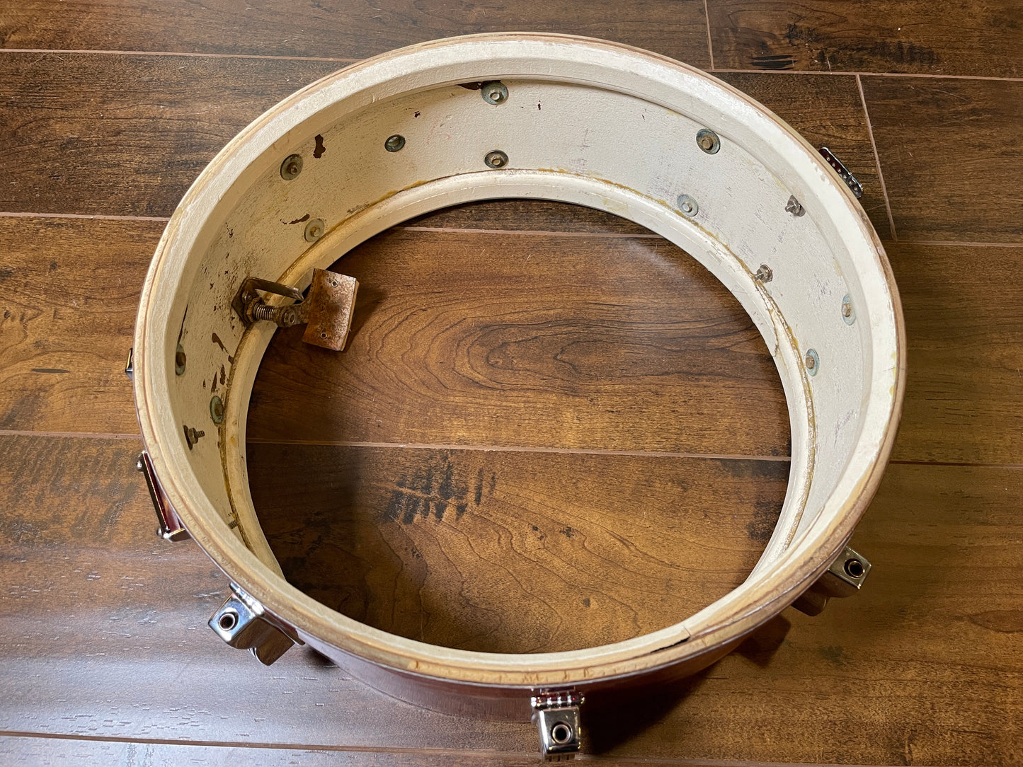 1965 Ludwig 5x14 Jazz Festival Snare Drum Red Sparkle