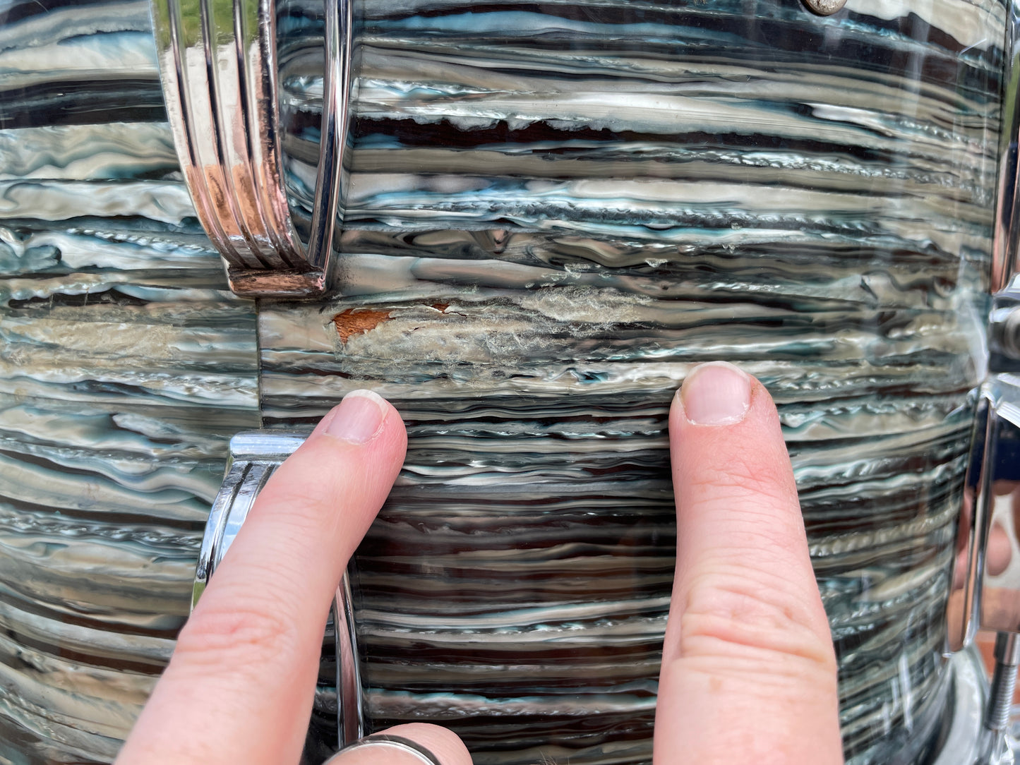 1968 Ludwig Super Classic Drum Set Oyster Blue Pearl 22/13/16