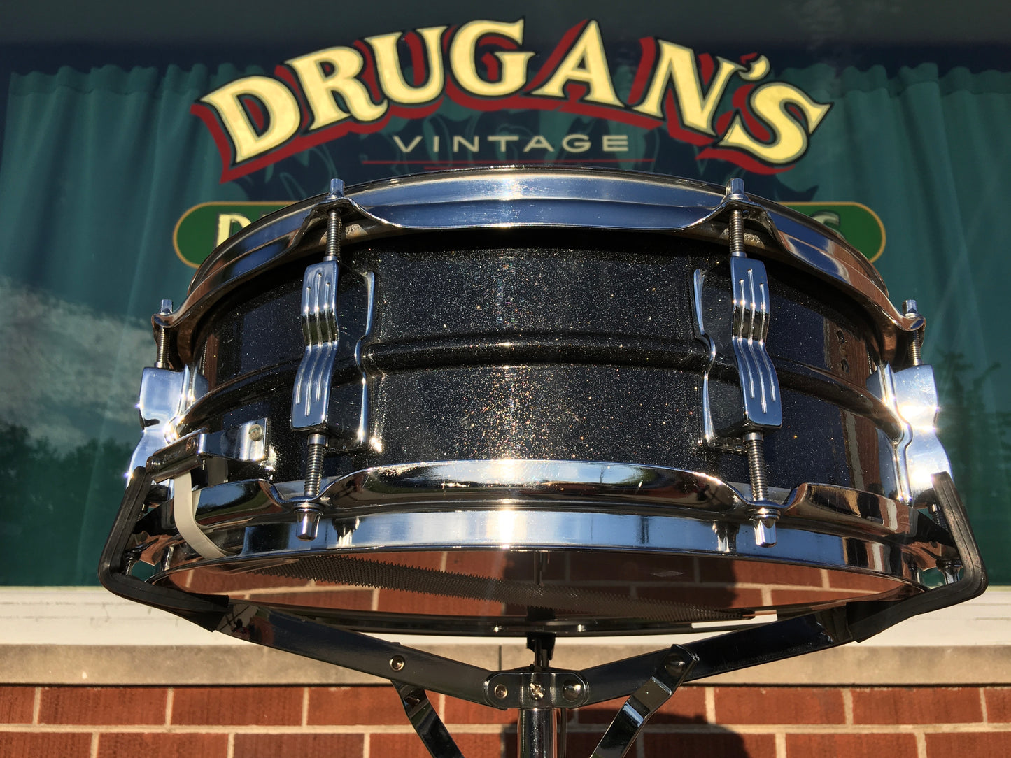 Ludwig Black Galaxy 5x14 Blackrolite Acrolite Snare Drum