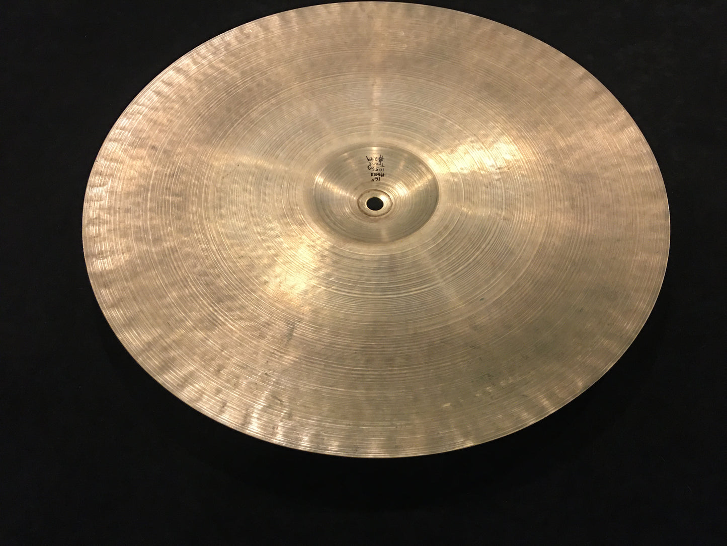 16" Zildjian A 1940s-50s Trans Stamp Crash Cymbal 1056g #683
