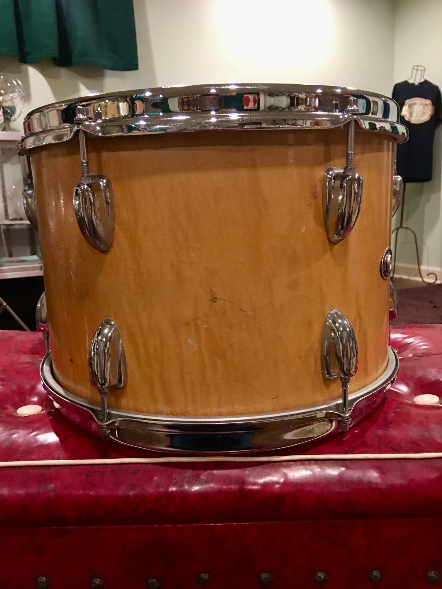 1970s Slingerland 9x13 Natural Maple 5 ply Tom Drum