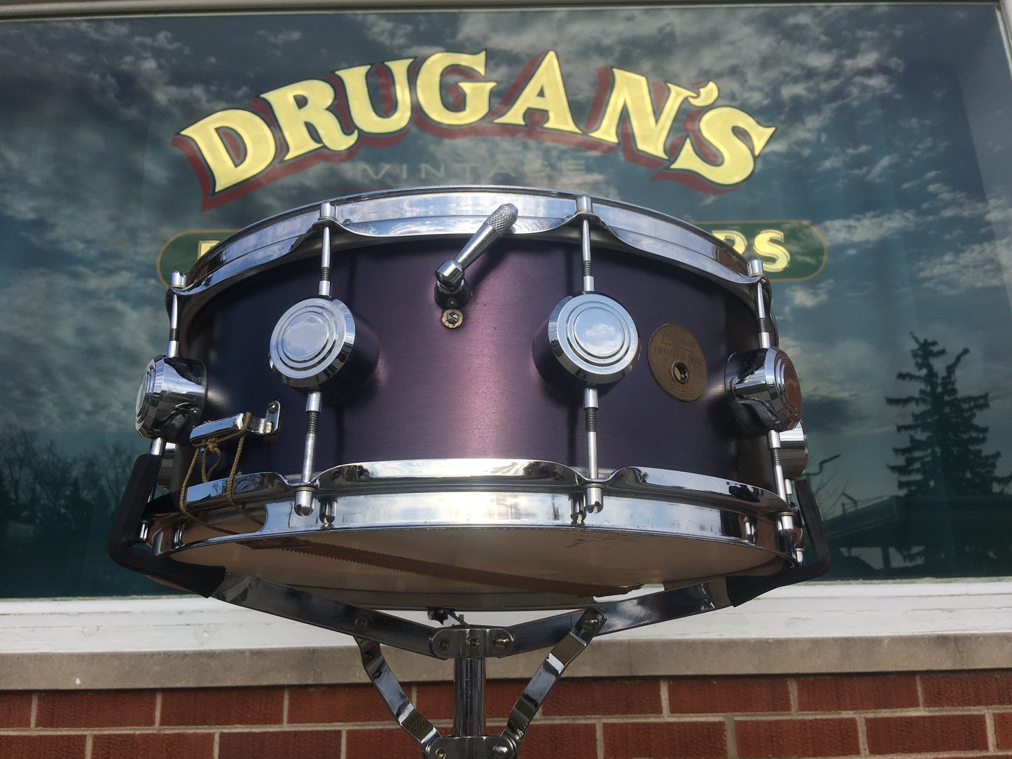 1969 George Hayman 5x14 Vibrasonic 10 Lug Snare Drum Midnight Blue