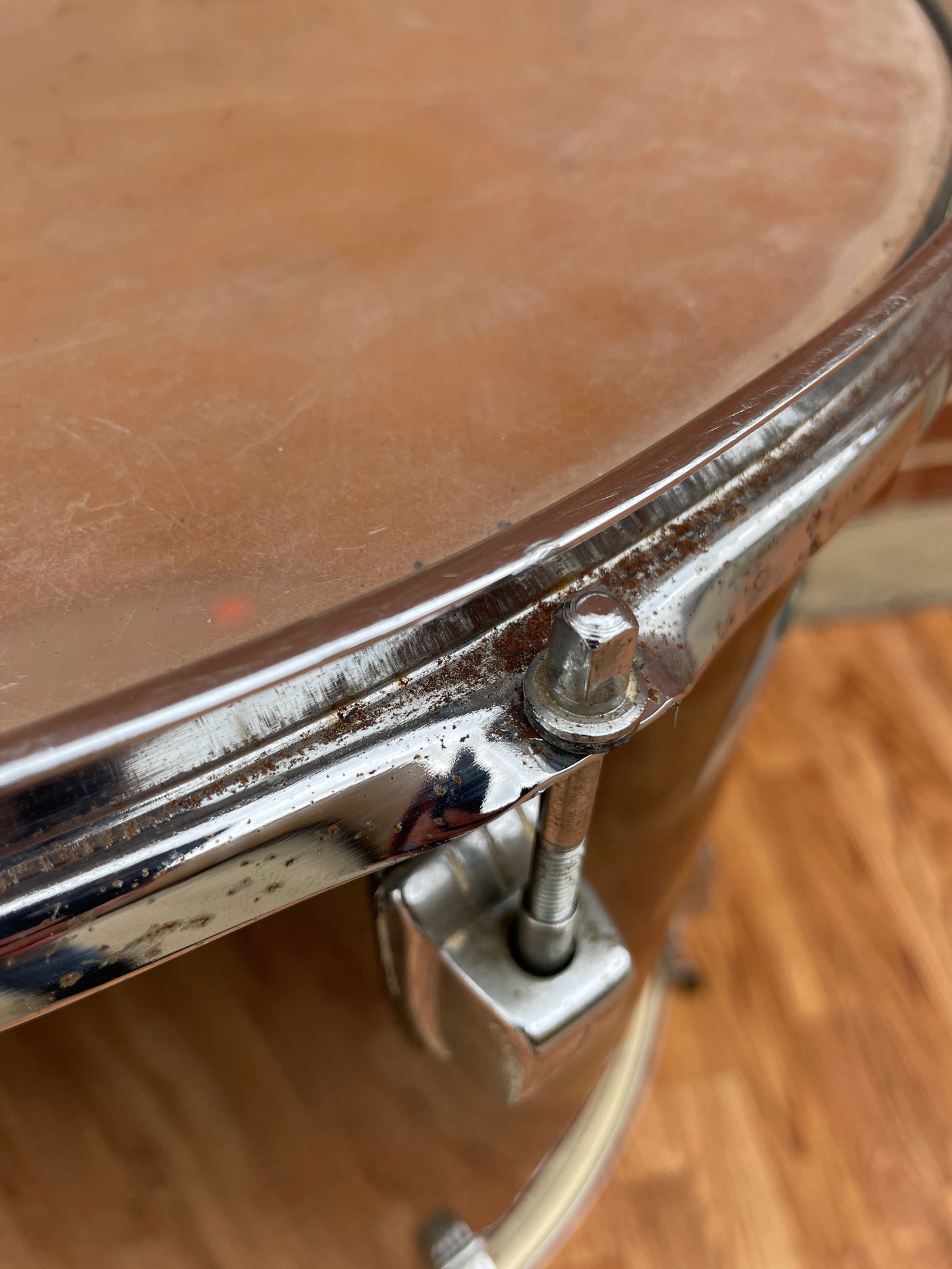 1970s Ludwig 16x18 Floor Tom Drum Black Cortex 6-Ply