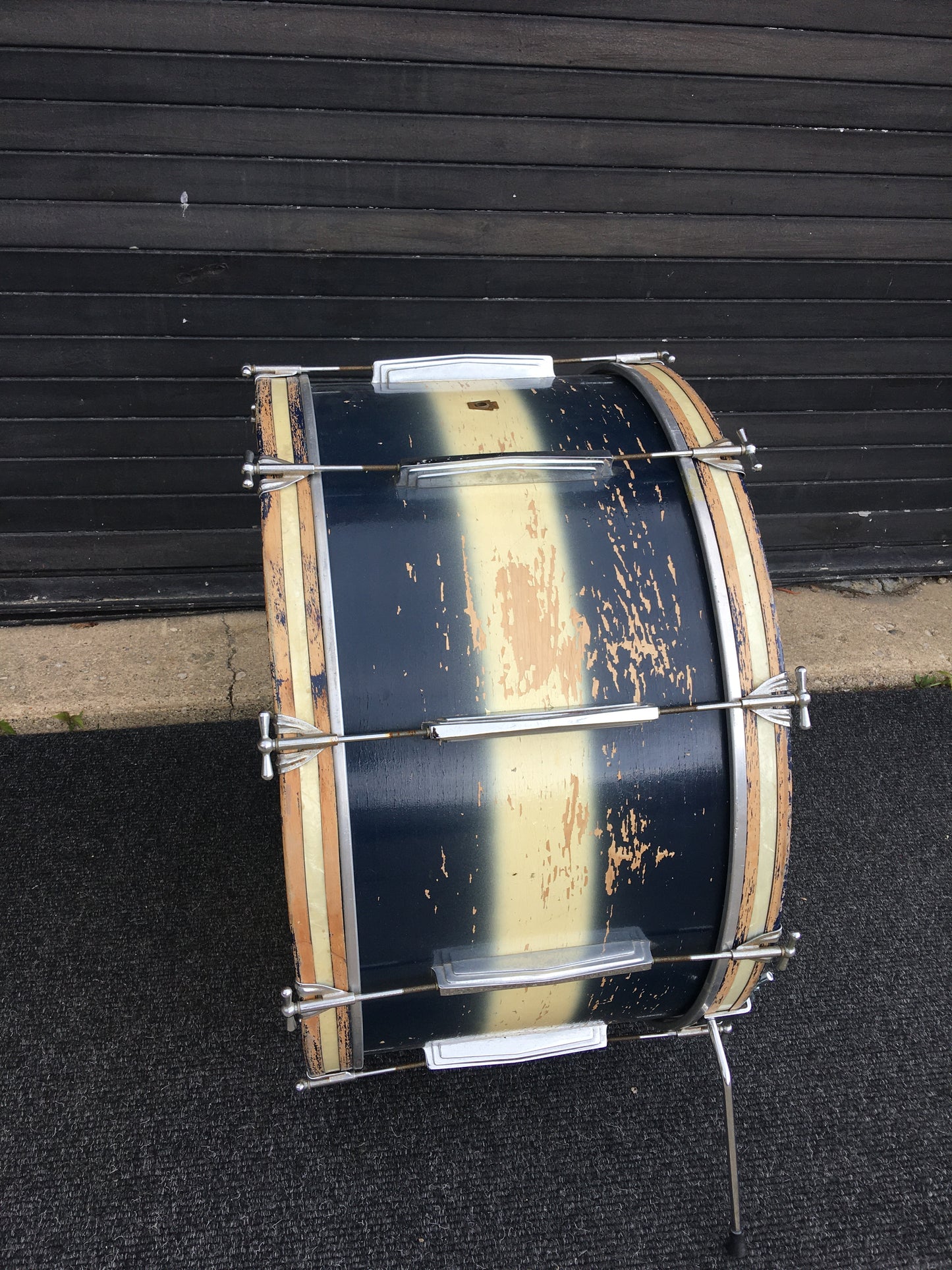 1960s Ludwig 14x28 Bass Drum Blue/Silver Duco
