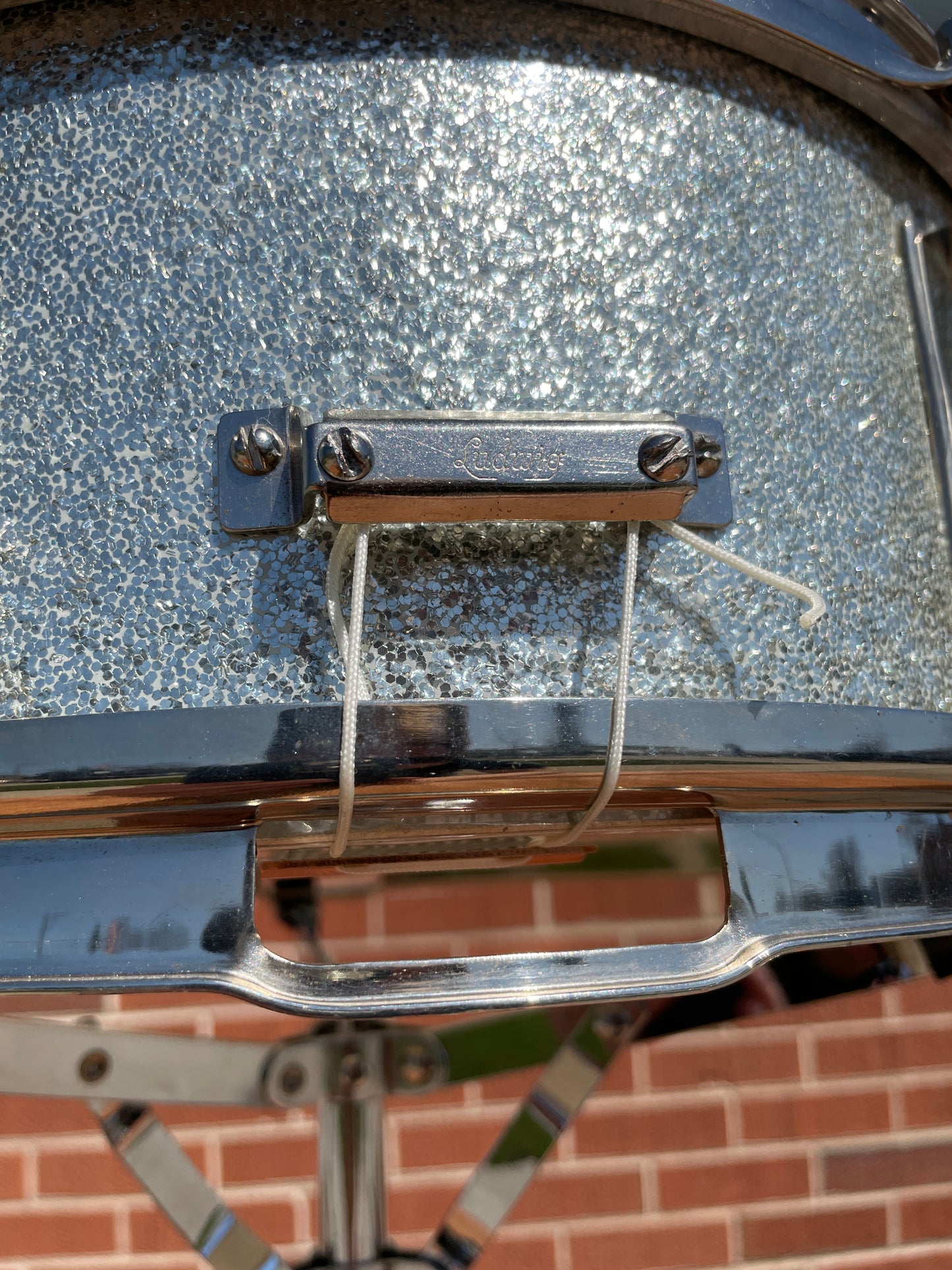 1963 Ludwig 5x14 Pioneer Snare Drum Silver Sparkle