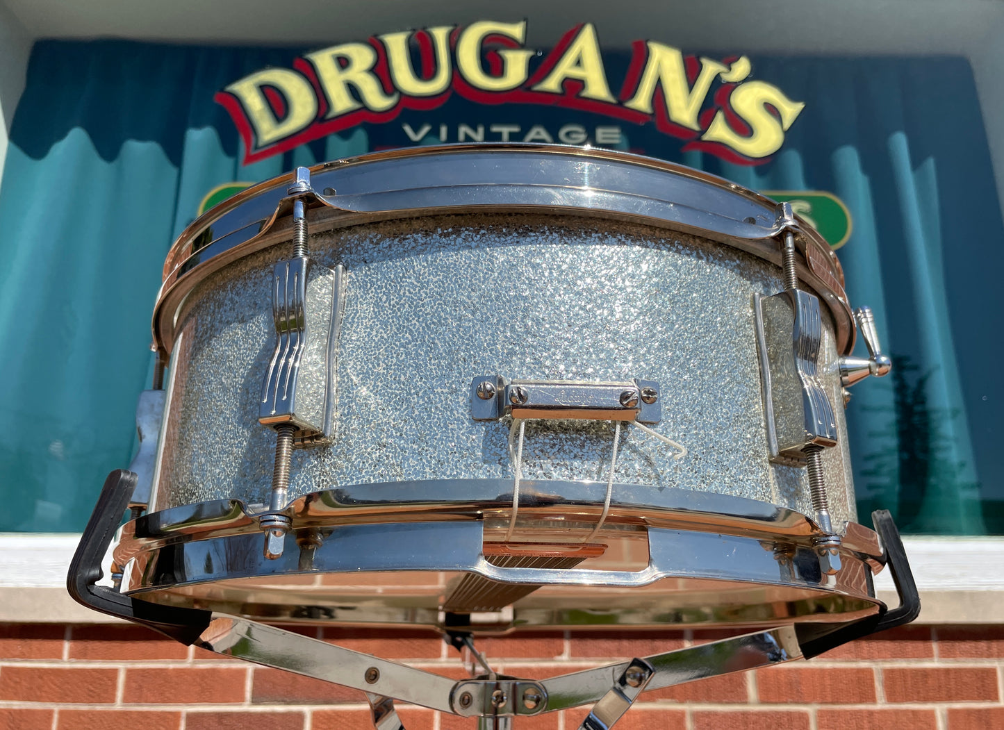 1963 Ludwig 5x14 Pioneer Snare Drum Silver Sparkle