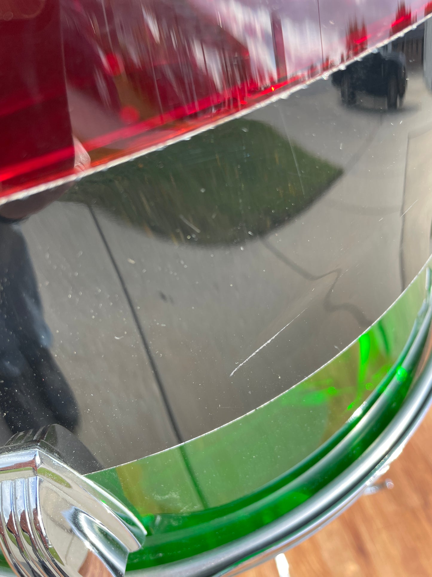 1970s Ludwig 6pc Vistalite Drum Set Red/Black/Green 22/13/14/16/18/5x14