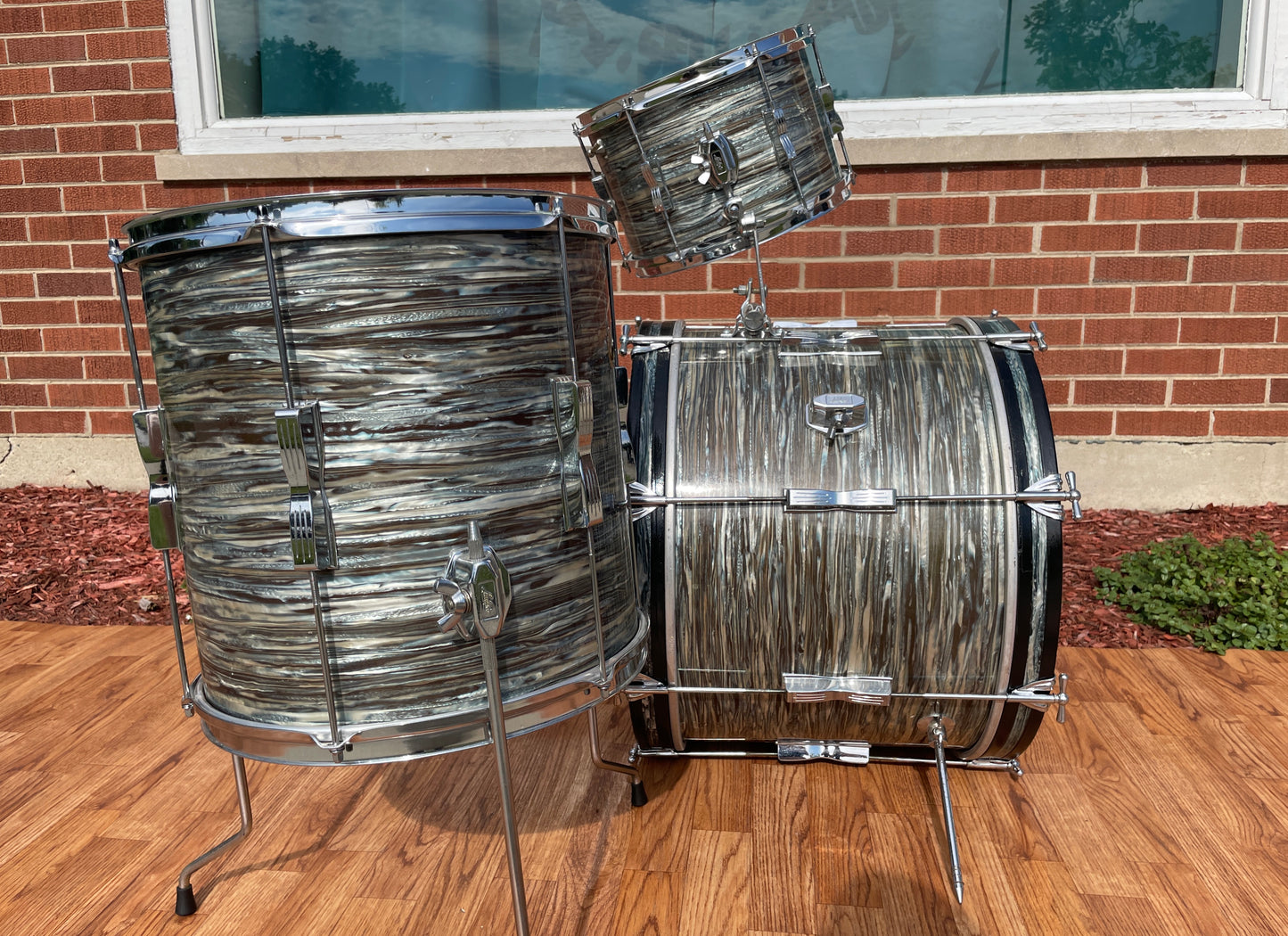 1965 Ludwig Club Date Drum Set Oyster Blue Pearl 20/12/14