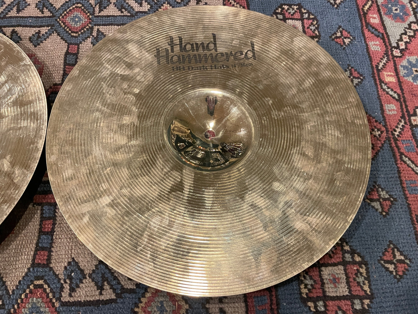 14" Sabian Hand Hammered HH Dark Hats Hi-Hat Cymbal Pair 958g/1048g