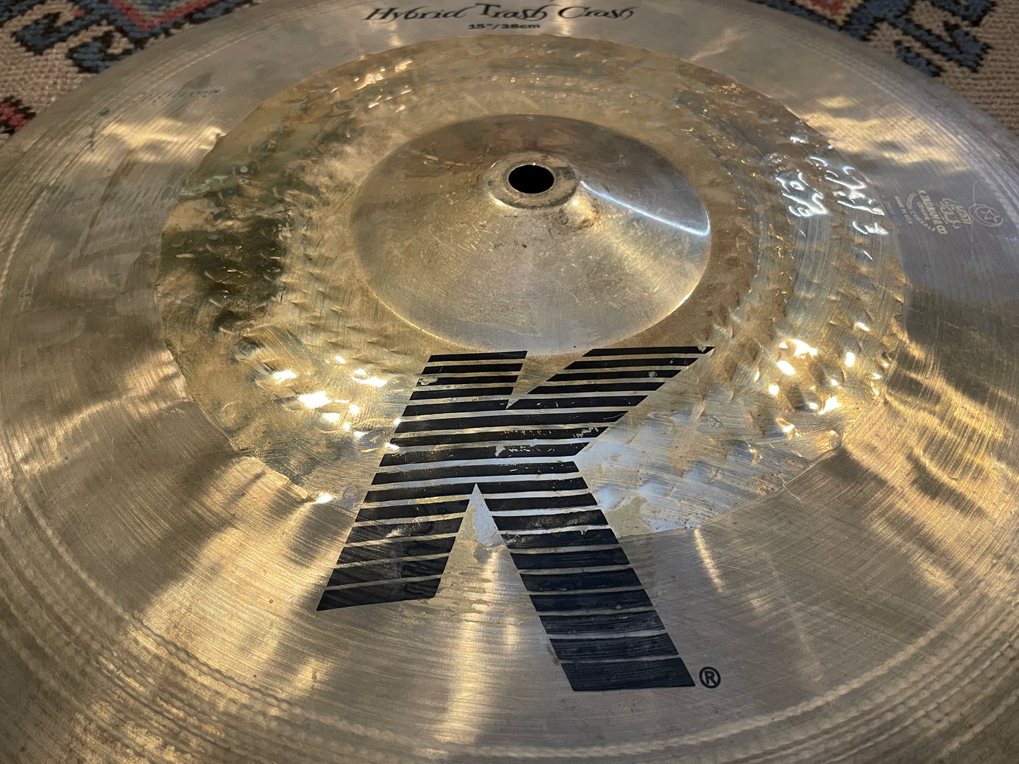 15" Zildjian K Custom Hybrid Trash Crash Cymbal 940g