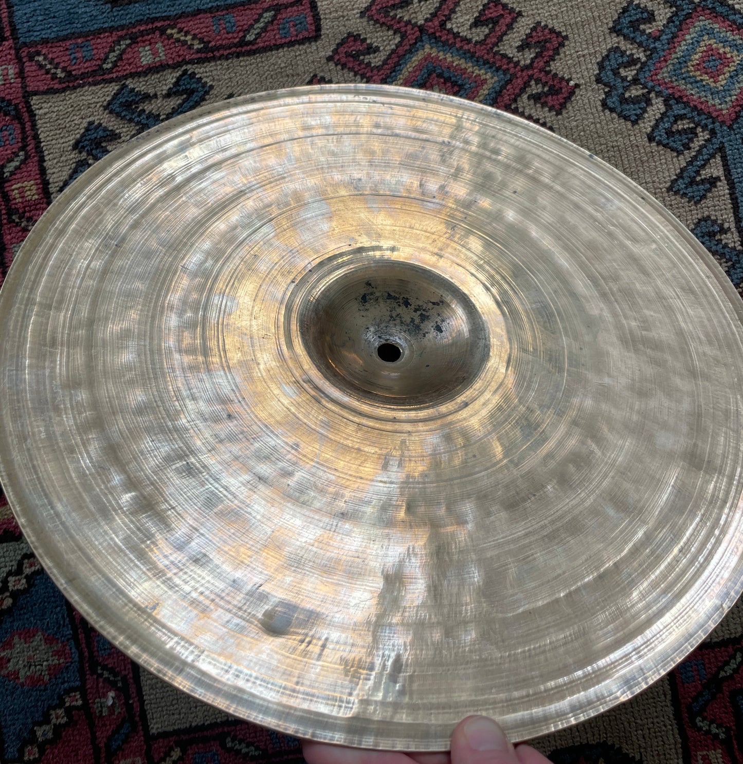15" Early 1900s Small Ride Cymbal Trap Set "Ersatz K" 1474g