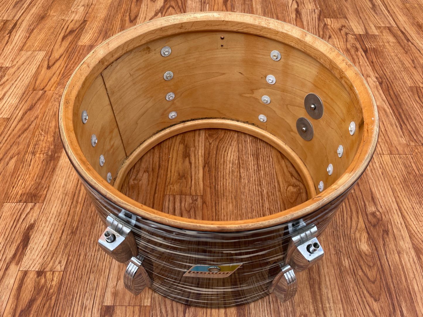 1969-1970 Ludwig 9x13 Tom Drum Single Oyster Black Pearl 1970s
