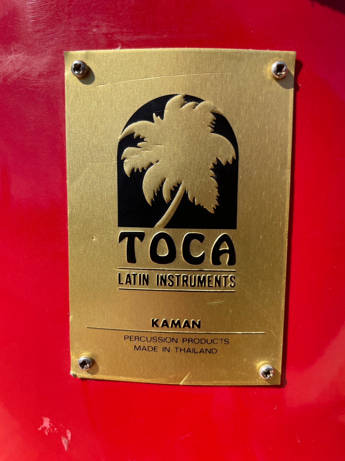 Toca Fiberglass Conga Pair 10" & 11" Red