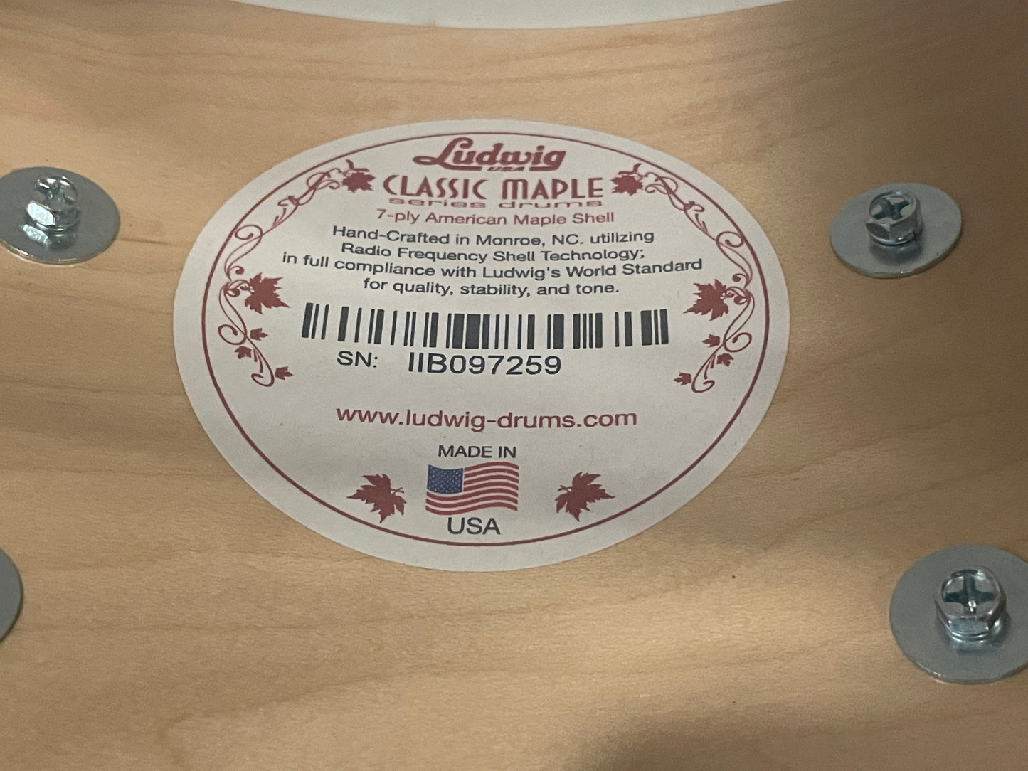 Ludwig 6.5x14 Classic Maple LS403 Snare Drum Copper Mist - Chicago Drum Show 2018