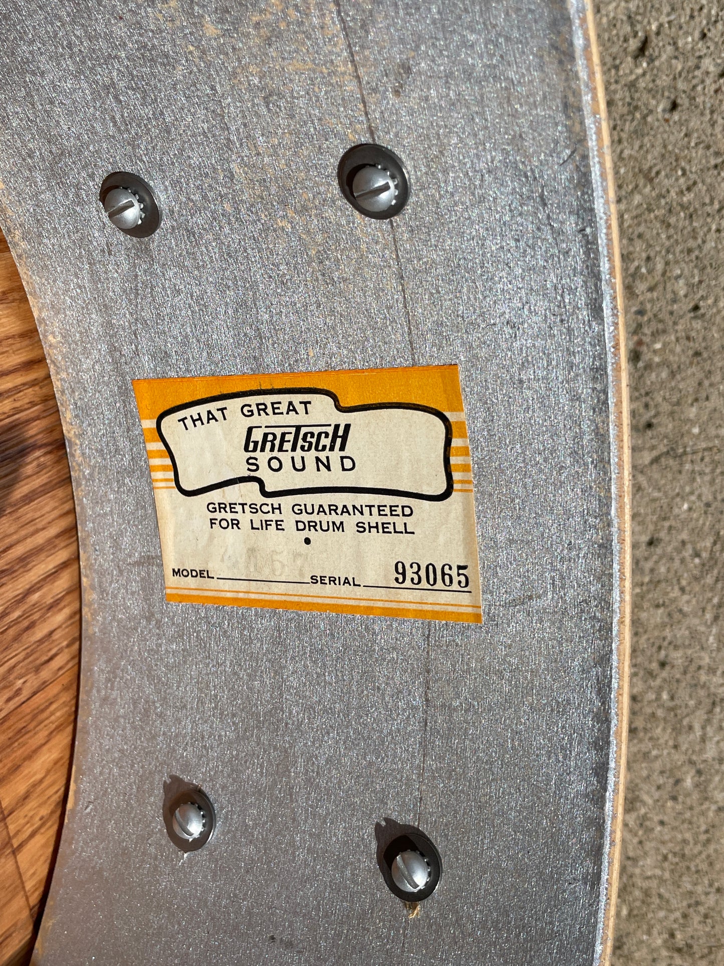 1960s Gretsch Progressive Jazz Drum Set Silver (White) Satin Flame