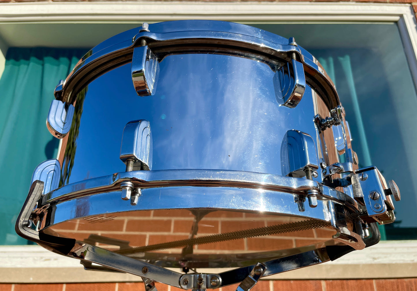 1930s Leedy 6.5x14 Chrome Over Brass Broadway Parallel Snare Drum COB *Video*