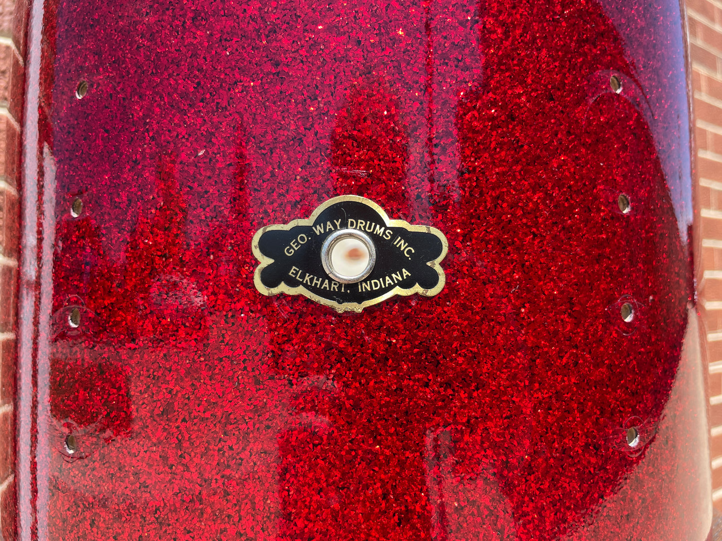 Vintage George Way 8x12 Aristocrat Tom Drum Shell Red Sparkle Camco