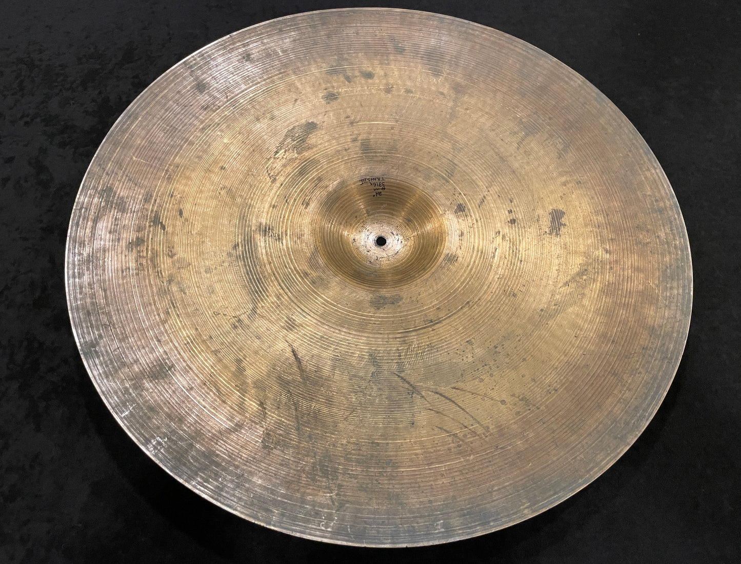 24" Zildjian A 1940s-50s Trans Stamp Ride Cymbal 3316g #199 *Video Demo*