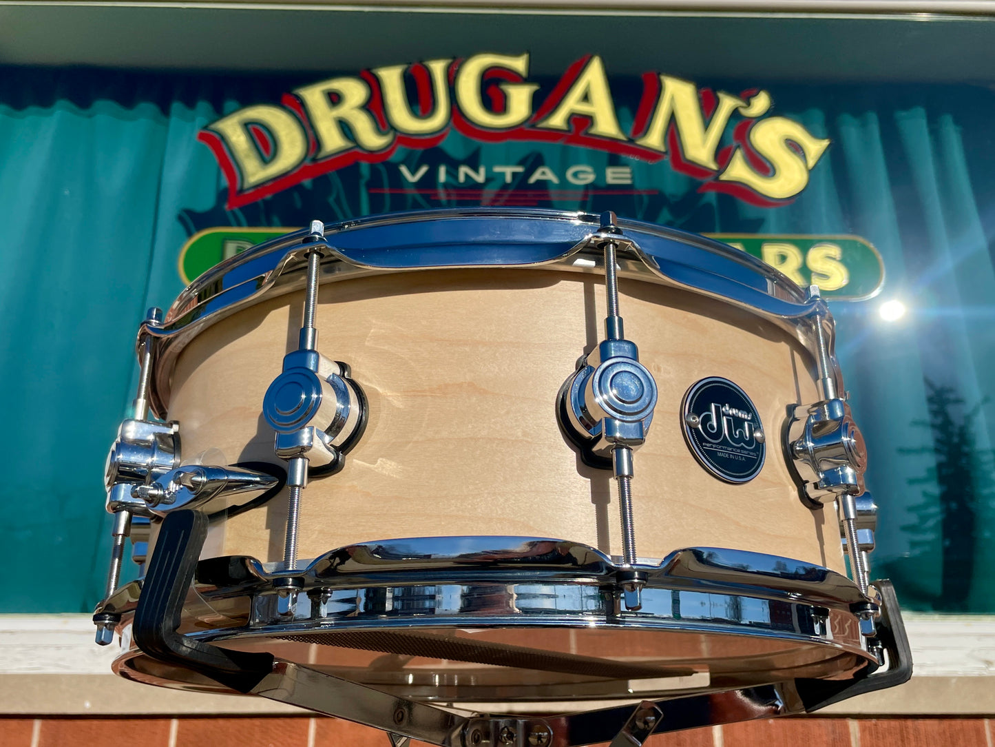 DW Performance Series 5.5x14 Snare Drum Natural Satin Oil Drum Workshop