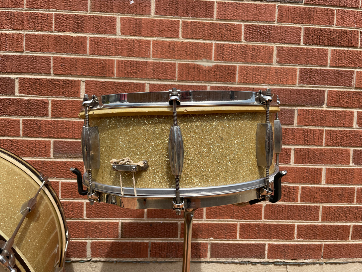 1950s Slingerland Ensemble 3-N Radio King Jam Session Outfit 2pc. Silver Sparkle Drum Set